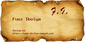 Fusz Ibolya névjegykártya