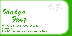 ibolya fusz business card